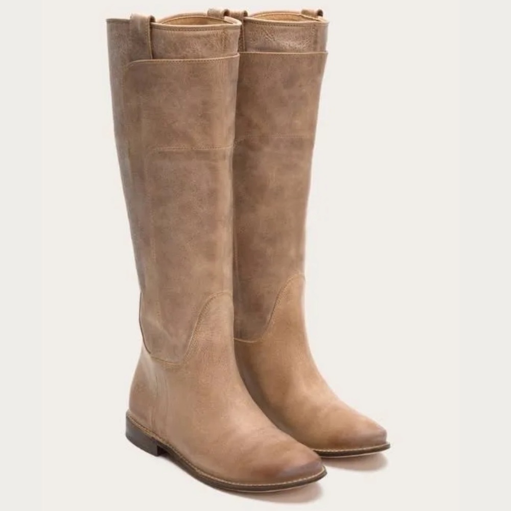 Frye Paige Tall Riding Tan